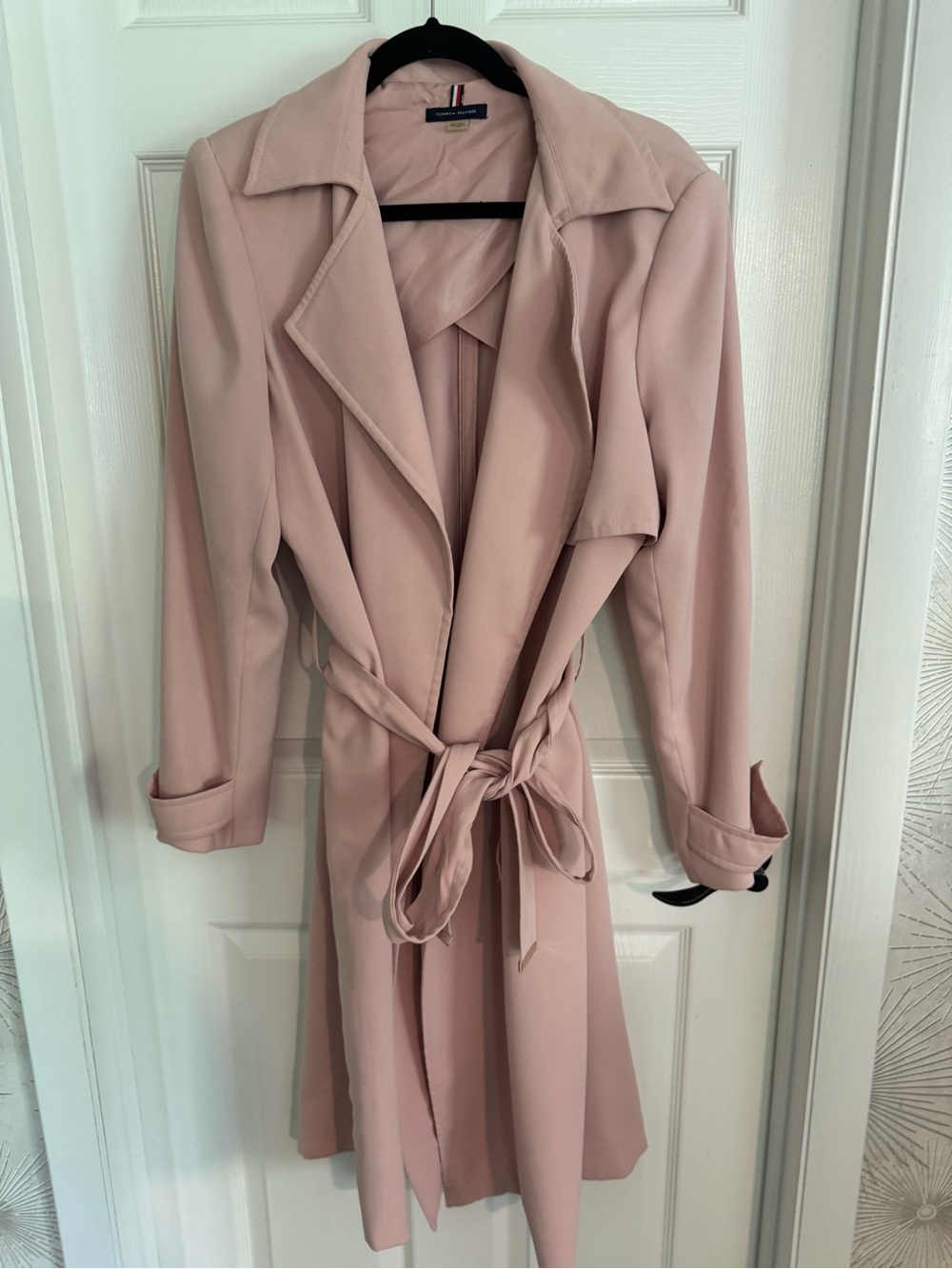 Tommy Hilfiger Pale Blush Pink Trench Coat